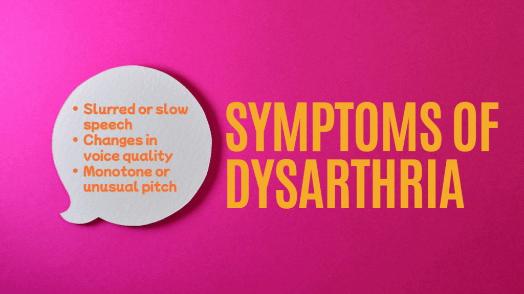 symptoms of dysarthria