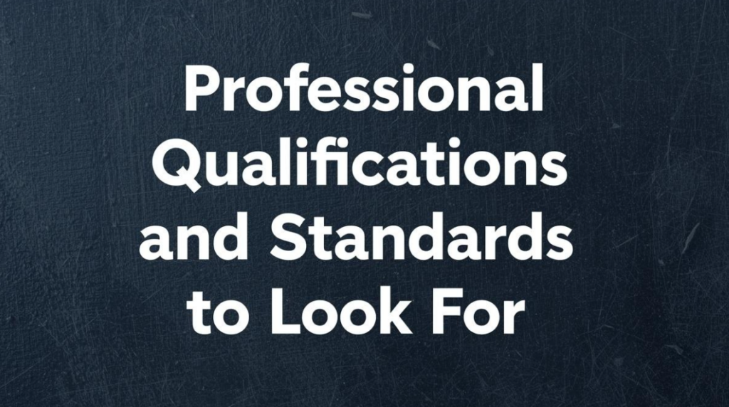 professional qualifications and standards to look for