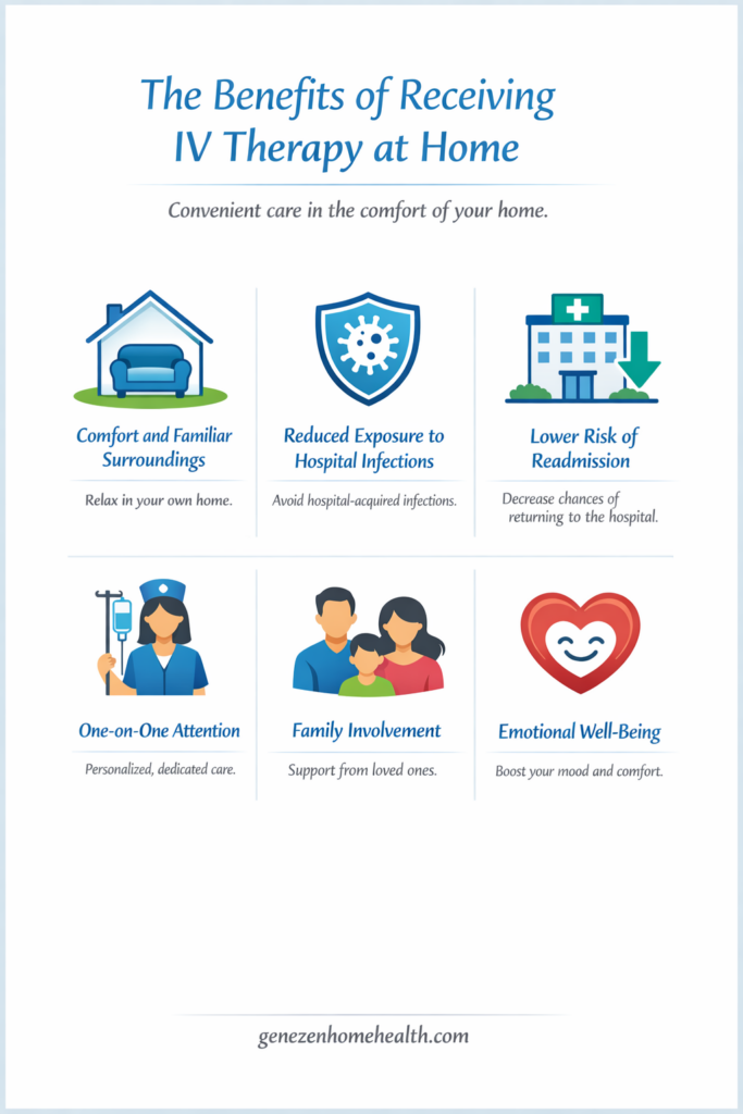 the benefits of receiving iv therapy at home