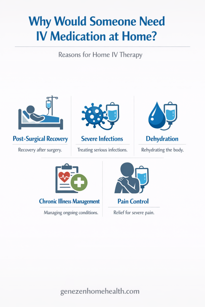 why would someone need iv medication at home