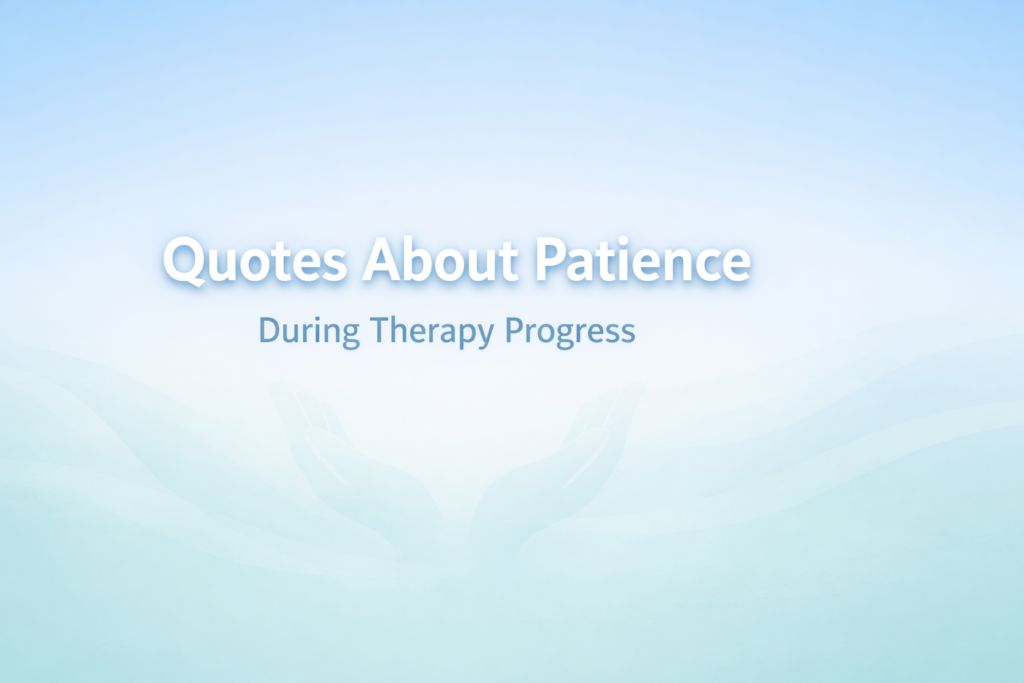 quotes about patience during therapy progress