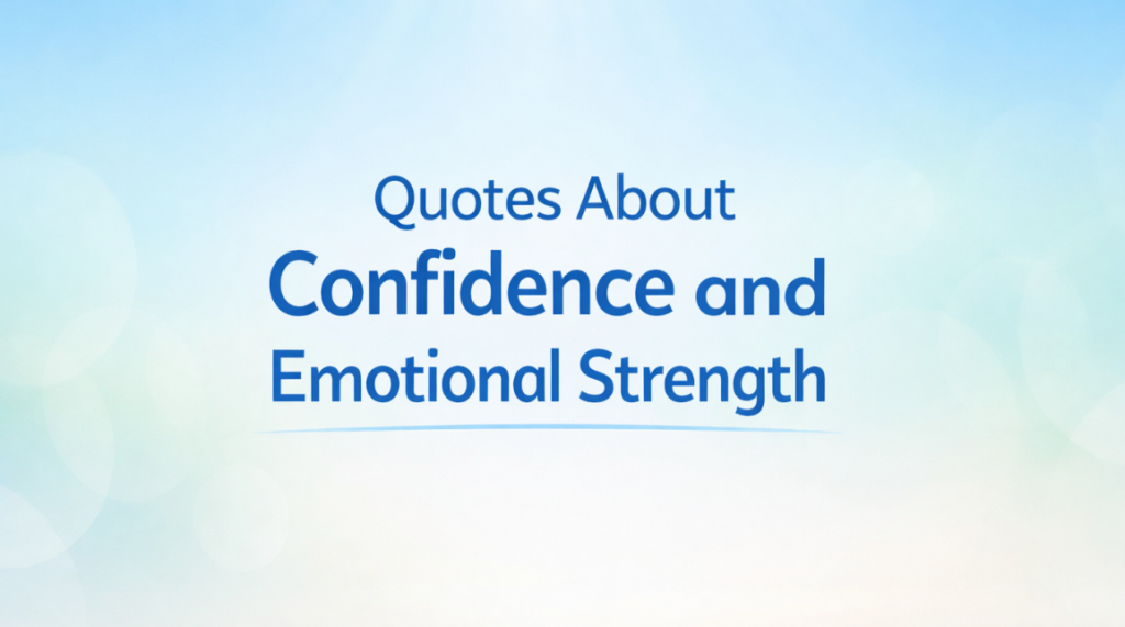 quotes about confidence and emotional strength